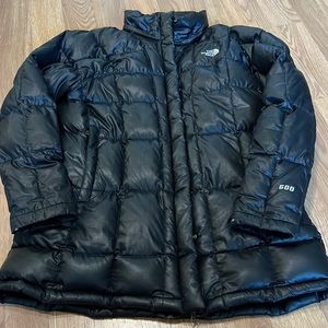 North Face women's mid length quilted puffer 600 series coat sz XL